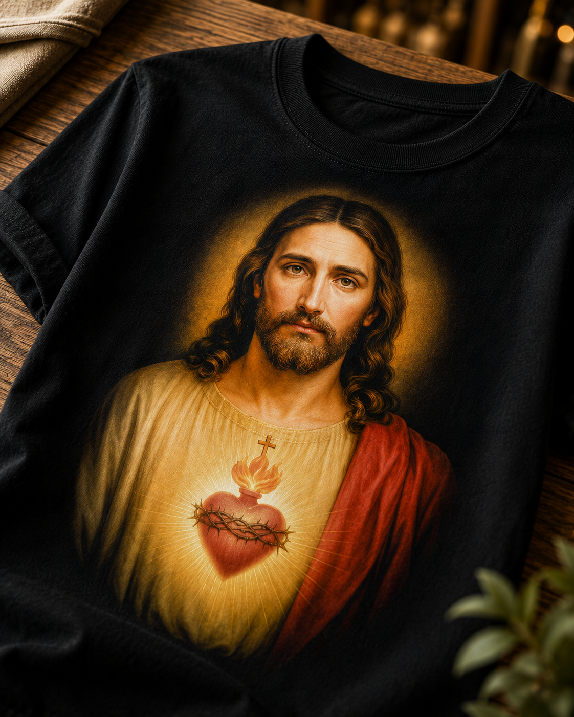 Camiseta Feminina Sagrado Coração De Jesus