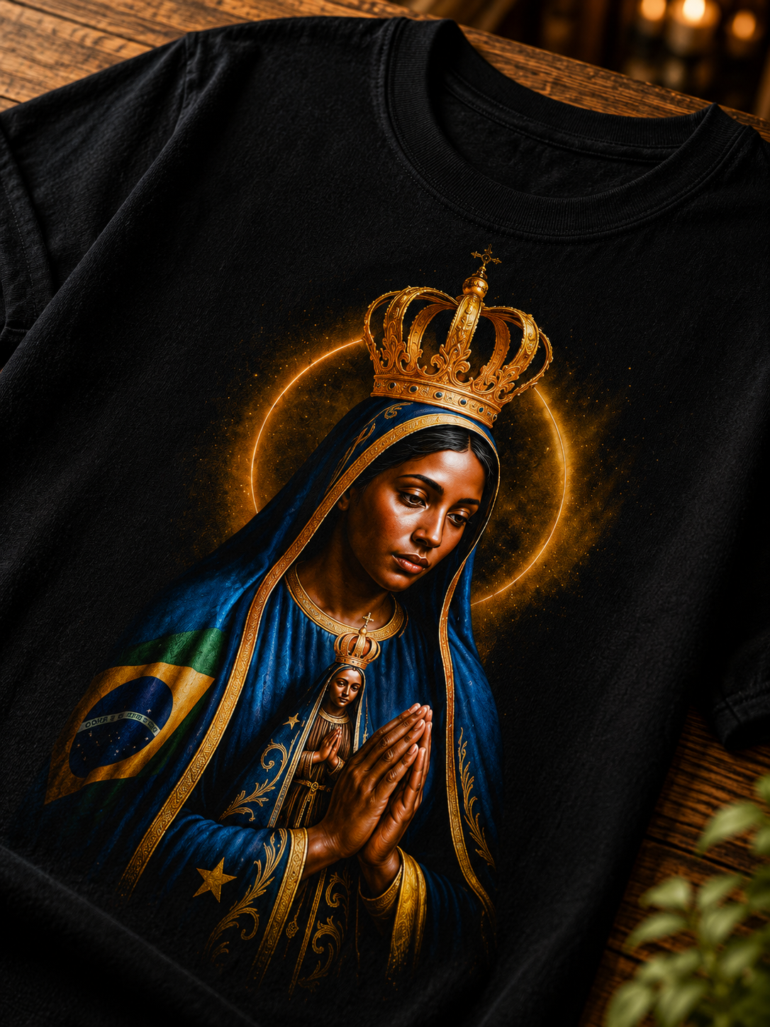 Camiseta Feminina Nossa Senhora Aparecida Orante