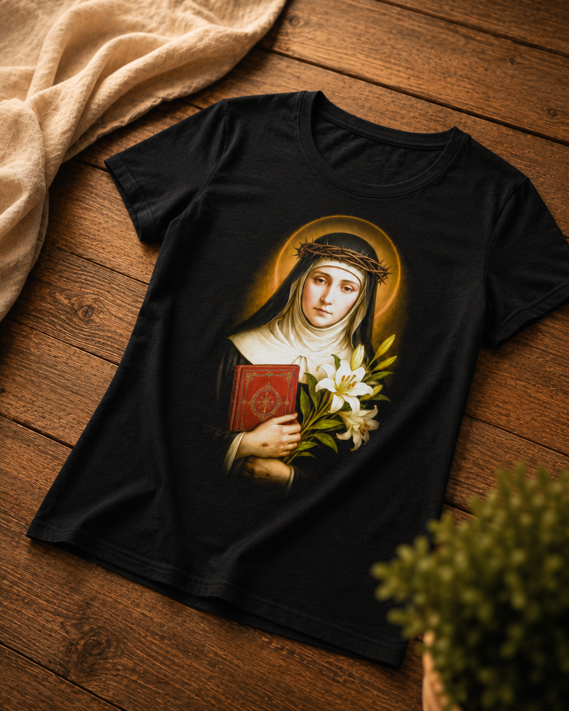 Camiseta Feminina Santa Catarina De Sena