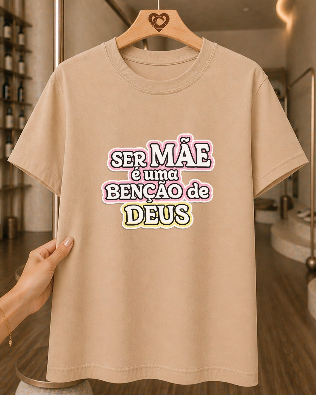 Camiseta Feminina Ser Mãe É Uma Bênção De Deus