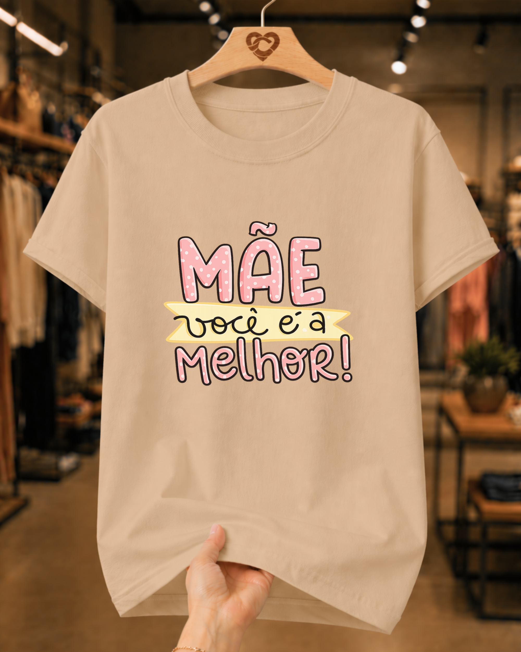 Camiseta Feminina 100% Algodão "Mãe Você É A Melhor" Dia Das Mãe