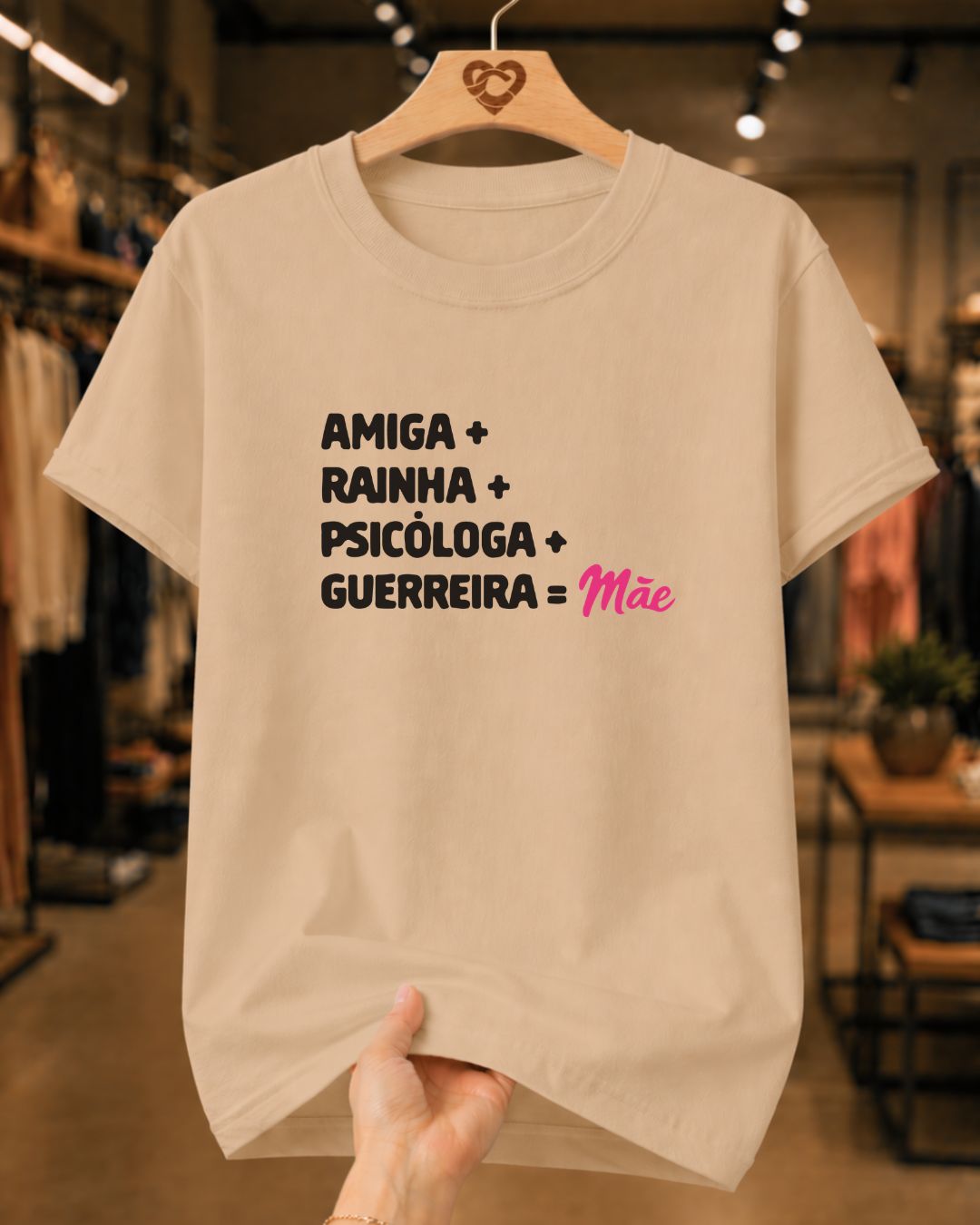 Camiseta Dia Das Mães Feminina "Amiga Rainha Psicóloga Guerreira" 100% Algodão