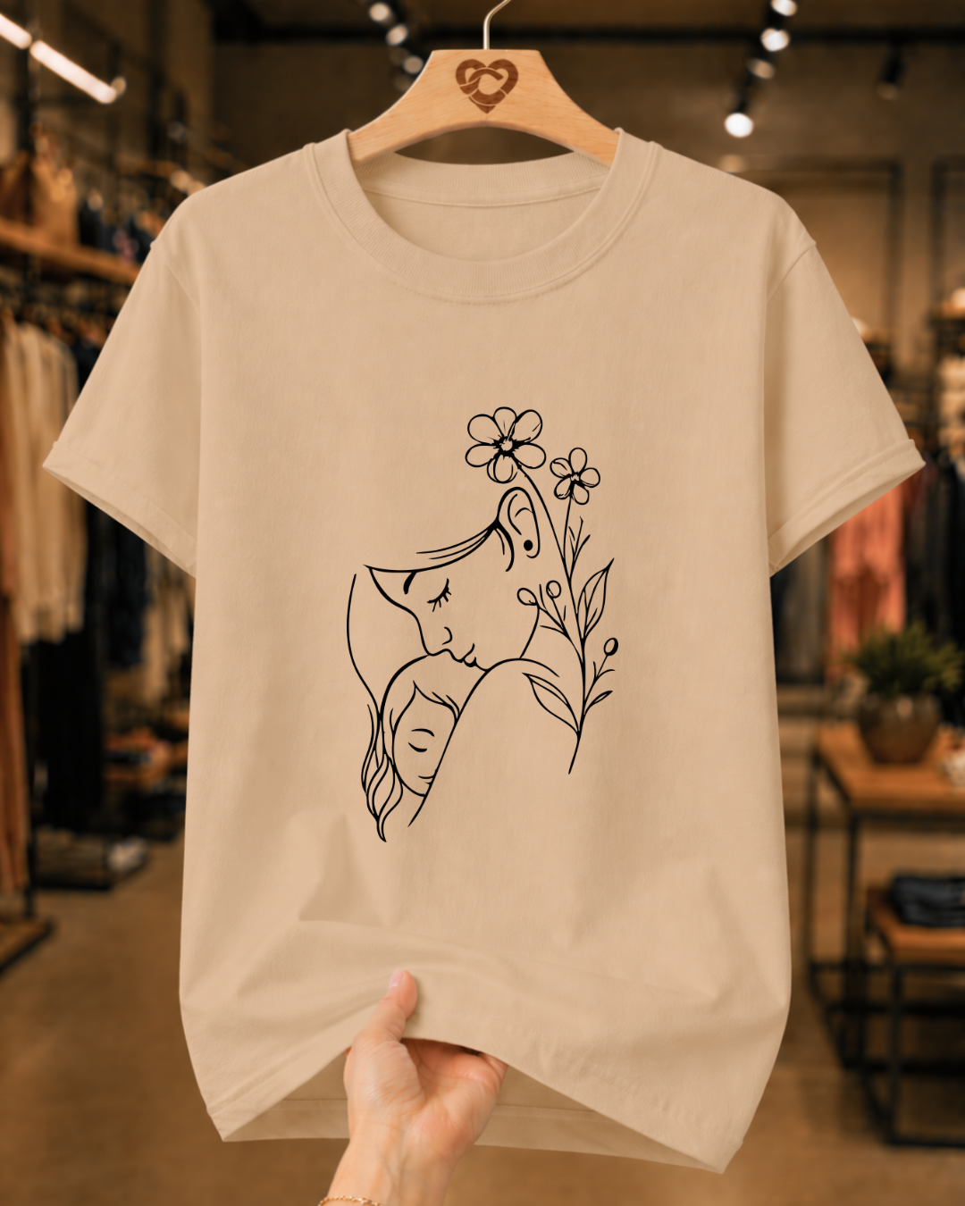 Camiseta Feminina 100% Algodão "Mãe E Filha Delicada" Dia Das Mães