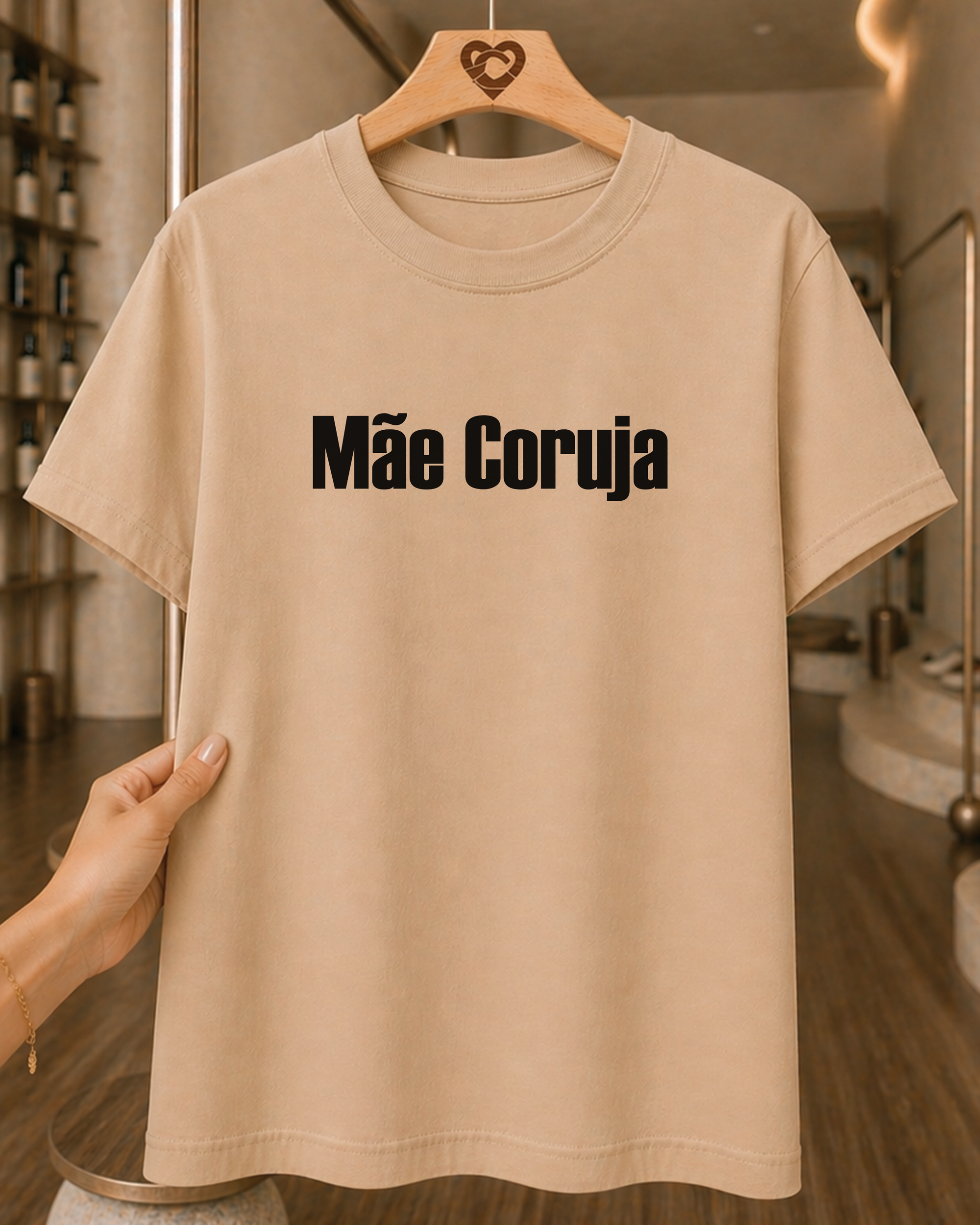 Camiseta Feminina 100% Algodão "Mãe Coruja" Dia Das Mães
