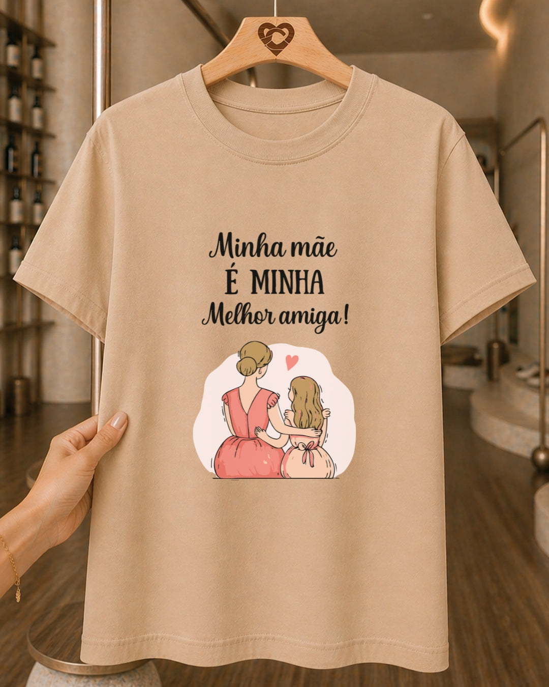 Camiseta Feminina 100% Algodão "Minha Mãe É" Dia Das Mães