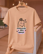 Camiseta Feminina "Minha Mãe É 99%" 100% Algodão Feliz Dia Das Mães