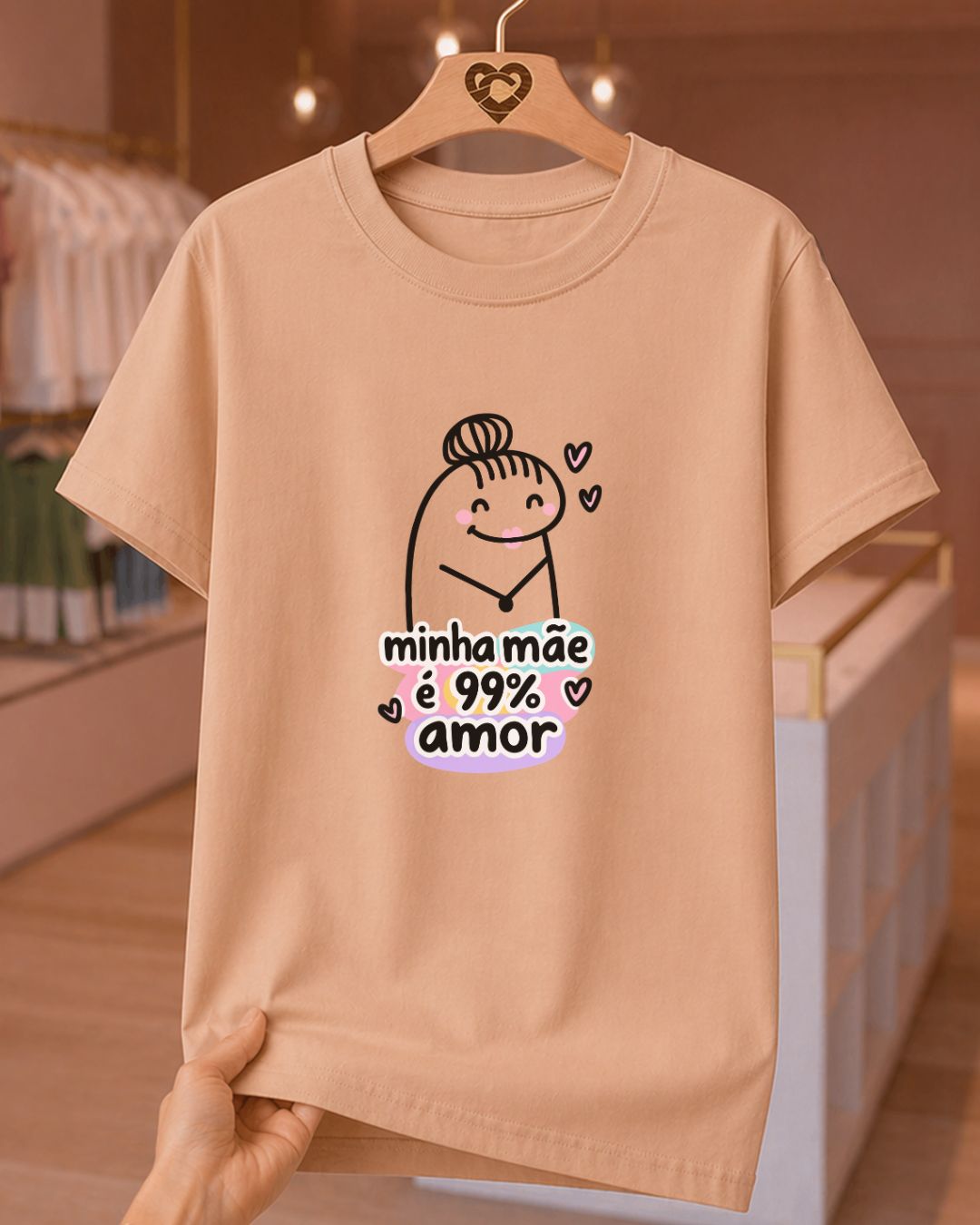 Camiseta Feminina "Minha Mãe É 99%" 100% Algodão Feliz Dia Das Mães