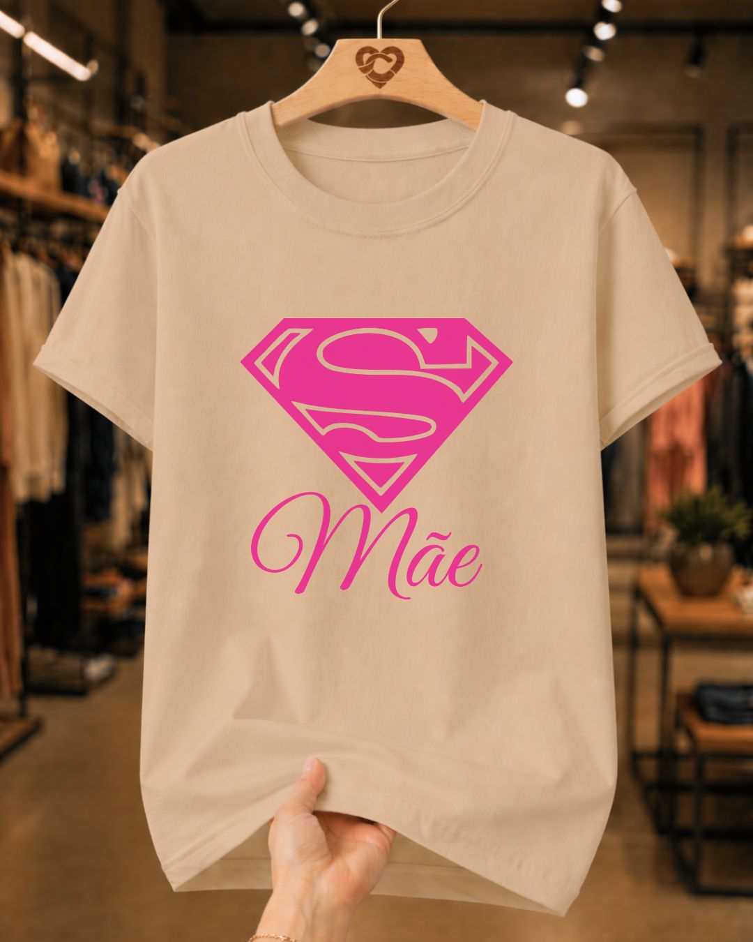 Camiseta Dia Das Mães Feminina "Mãe Estilo Heroína" 100% Algodão