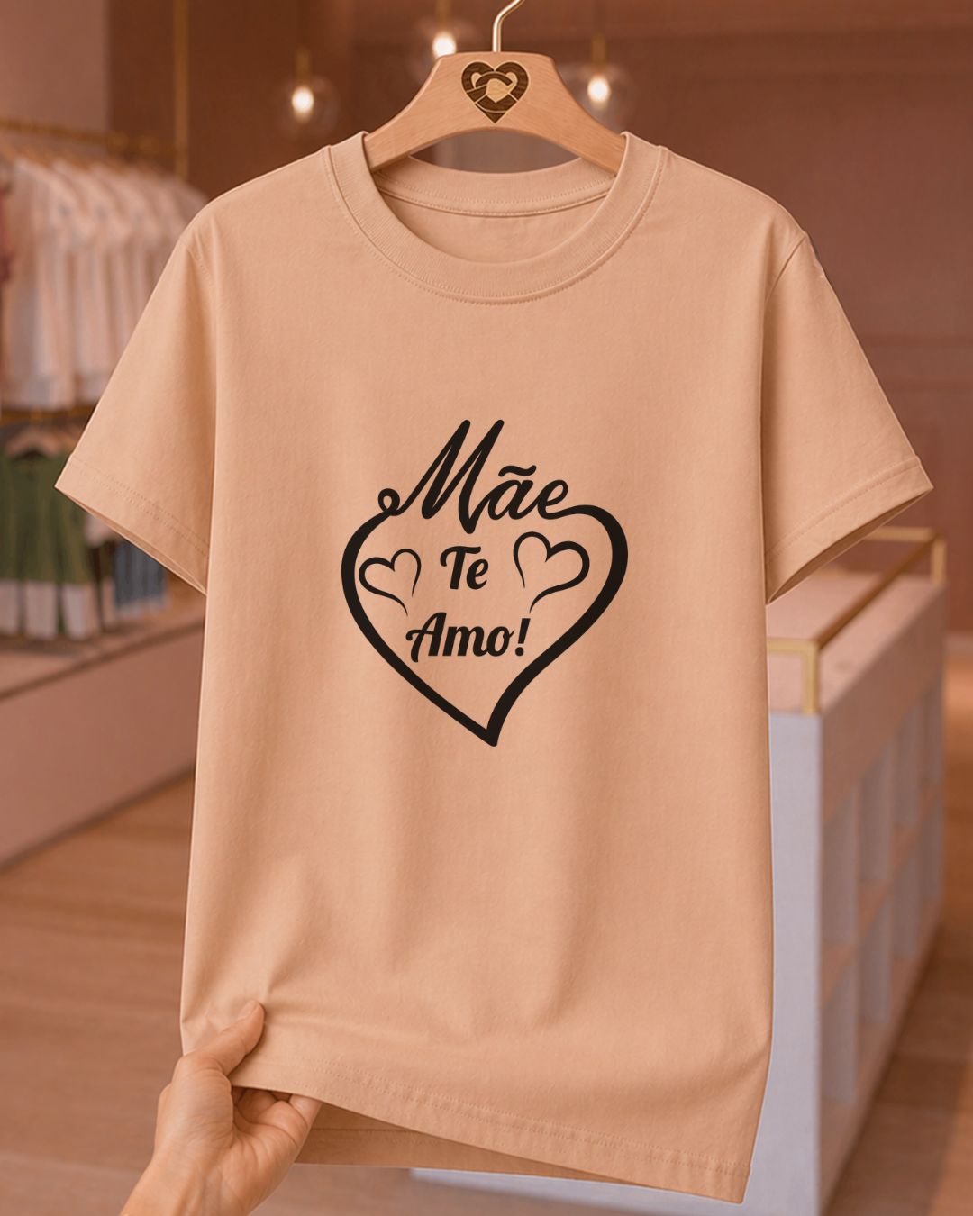 Camiseta Feminina 100% Algodão "Mãe Te Amo" Feliz Dia Das Mães