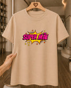 Camiseta 100% Algodão Feminina "Super Mãe" Dia Das Mães