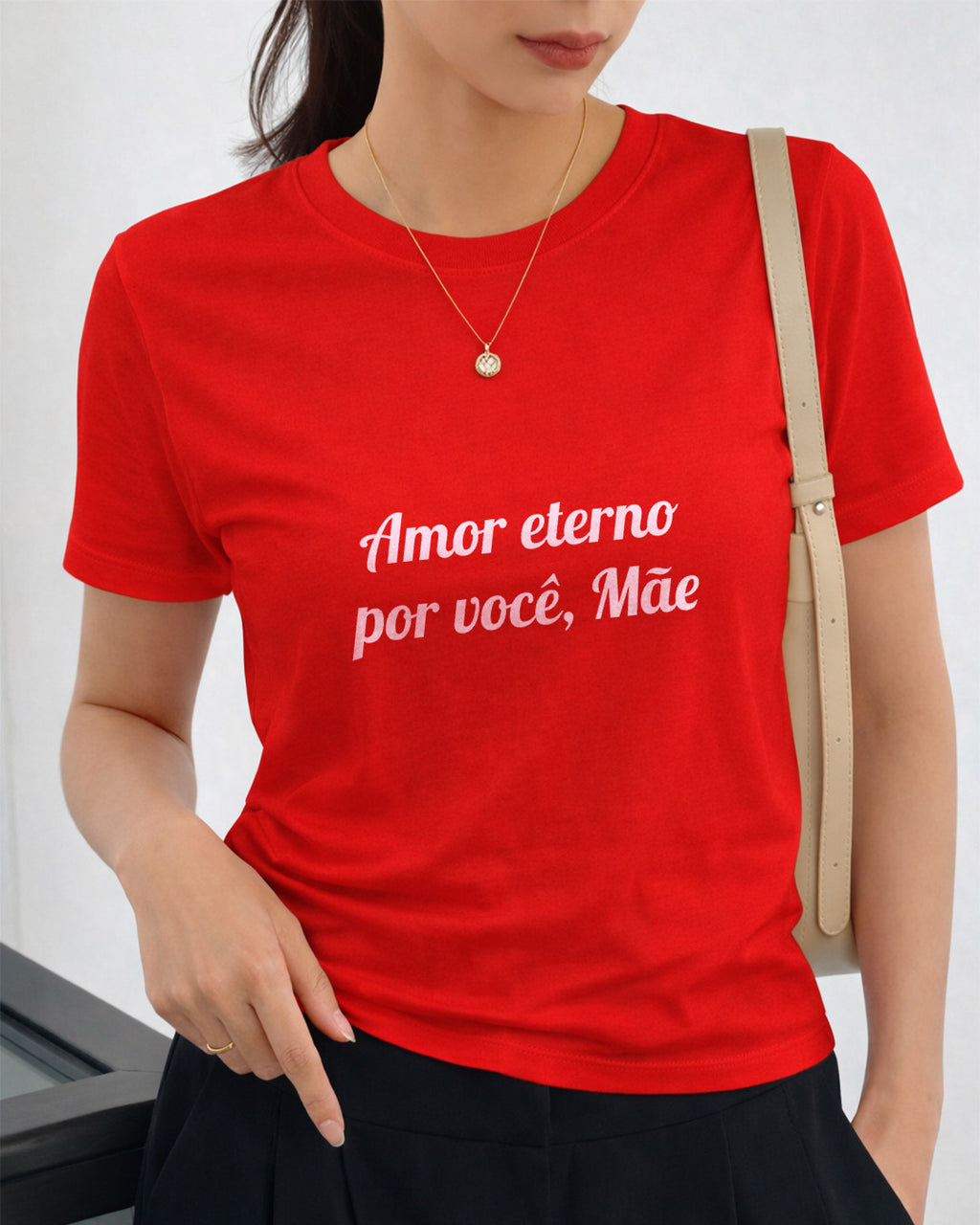 Camiseta Amor Eterno Por Você Mãe Com Estampa Tipográfica