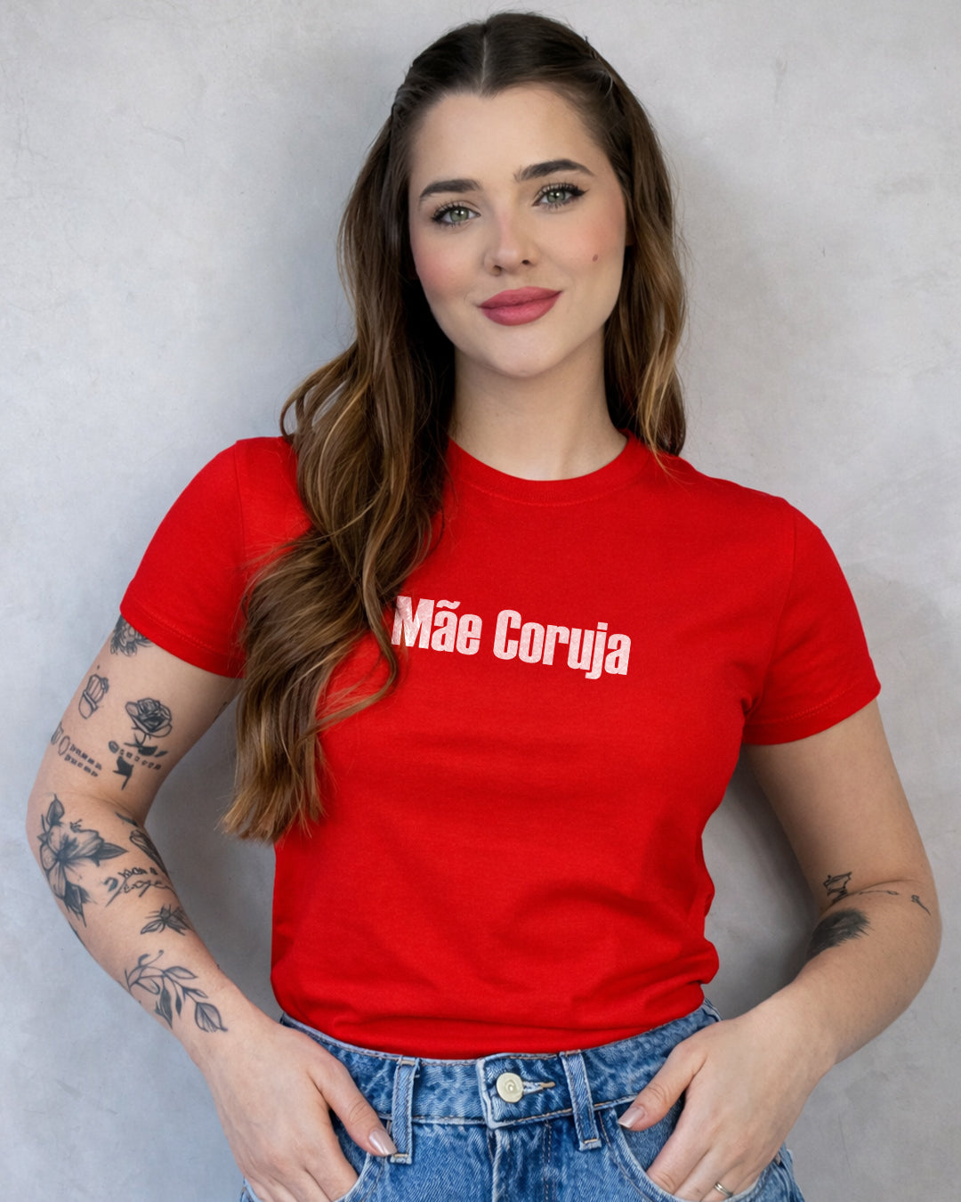 Camiseta Feminina 100% Algodão "Mãe Coruja" Dia Das Mães