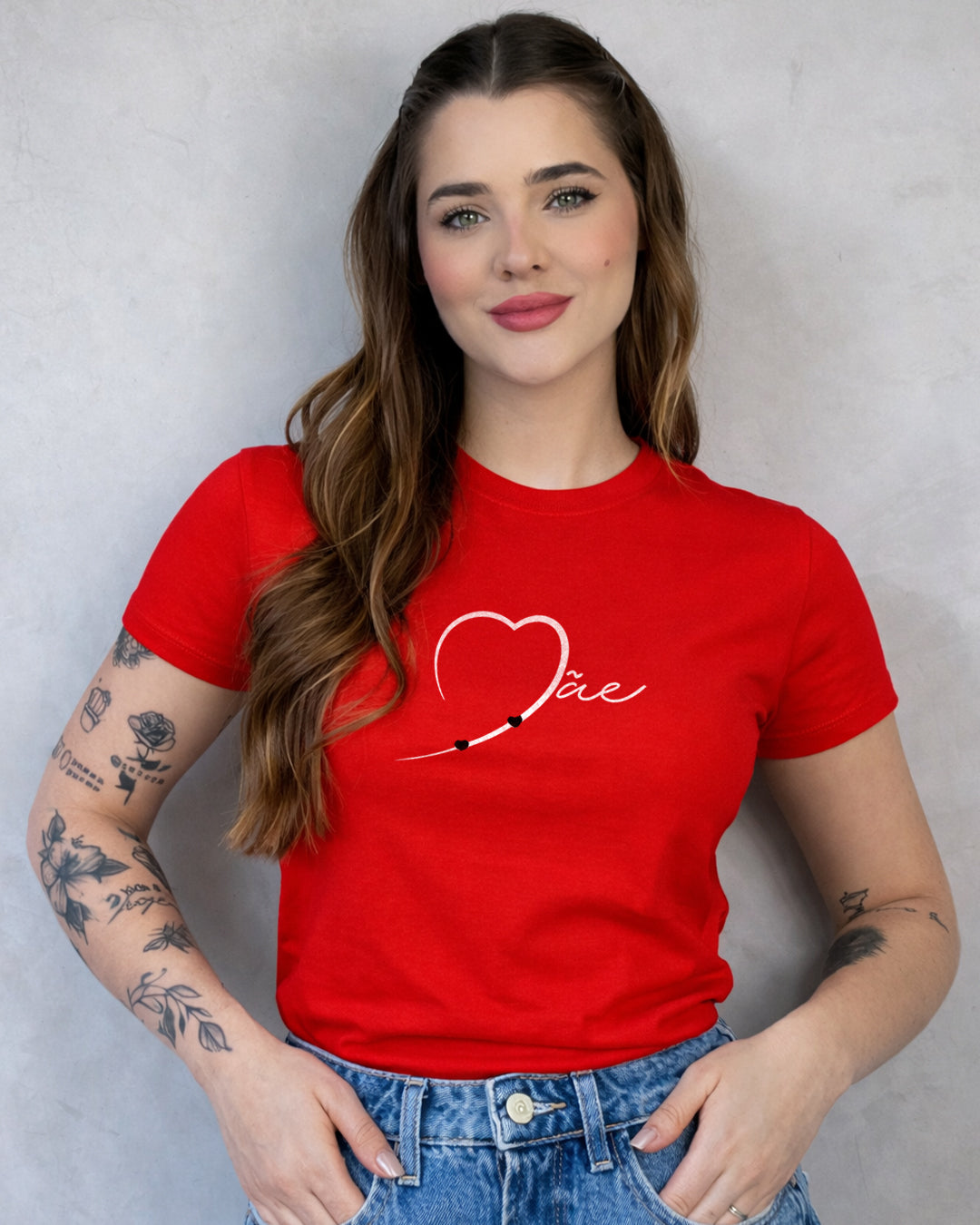 Camiseta 100% Algodão Feminina "Mãe" Dia Das Mães